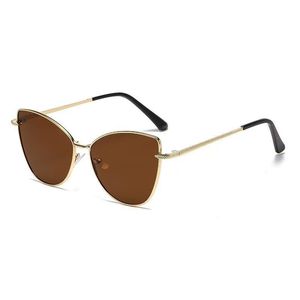 Lunettes de soleil unisexes œil de chat papillon en métal UV400, style européen et américain, pour affiner le visage large - Product Image 4