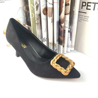 Boucles de chaussures en alliage de zinc doré en gros, 52 mm, carrées, accessoires pour chaussures et sacs pour femmes