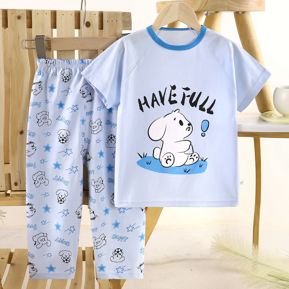 Dxck26 - Pantalón manga corta - Perro tesoro azul