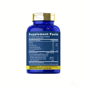 Cápsulas de suplemento de alta calidad sin gluten con Omega-3, aceite de pescado, EPA y DHA que favorecen la salud del corazón y la función cerebral. - Product Image 2