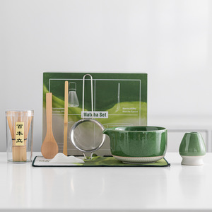 Nouvel ensemble de thé Matcha avec bol à motif tissé Sakura, fouet à thé Bai Ben <span class=keywords><strong>Li</strong></span> <span class=keywords><strong>Da</strong></span> et ensemble d'outils de brosse à Matcha - Product Image 1