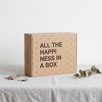 Cadeau de protection de l'environnement dans une boîte en papier de 15*15*5 cm, boîte de rangement pour fruits et en-cas
