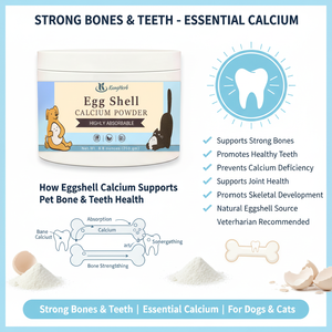Fijn Eierschaalpoeder Sterk voor Heupen & Gewrichten Uitstekend tegen Osteoporose Hoog Absorbeerbaar Voeder Supplement voor Huisdieren Eierschaalcalsiumpoeder - Product Image 6