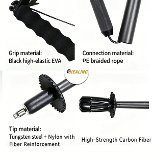 Bâtons de randonnée pliables en fibre de carbone OKHEALING T800 |   Bâtons de randonnée/camping ultra-légers et réglables - Product Image 4
