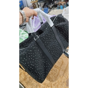Borsone da Viaggio Grande Portatile <span class=keywords><strong>di</strong></span> Lusso in Pelle <span class=keywords><strong>di</strong></span> Alta Qualità con Decorazione a Diamante per Donna - Product Image 3