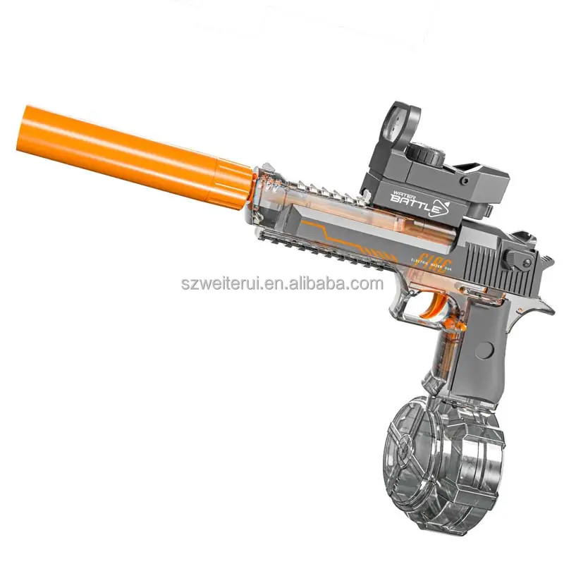 Pistola de água elétrica unisex para crianças, brinquedo de plástico unissex de alta potência, deserto, novo, 2024