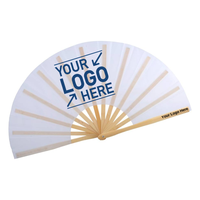 Büyük yansıtıcı el Fan 27cm / 33cm holografik UV Fan yüksek prim bambu katlanır Clack Rave Fan parti kullanımı için