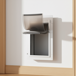 Porte pour animaux de compagnie pour murs, cadre en métal avec serrure, rectangulaire, pour intérieur, toutes saisons, fournitures pour petits animaux - Product Image 2