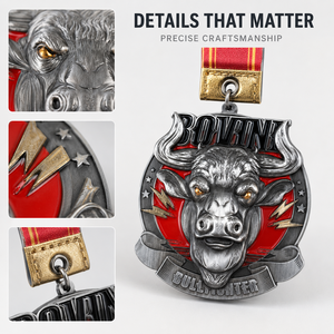 Personalized Custom Medal Wholesale Zinc Alloy Award Medals Custom Logo Sports Medals With Ribbon for Events and Awards - Product Image 4