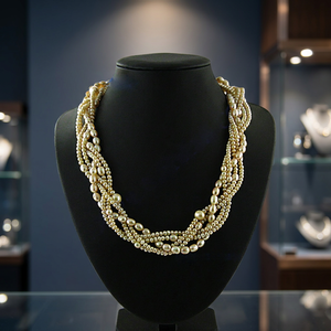 Collar de Perlas de Moda para Mujer, Opción de Regalo de Múltiples Hilos - Product Image 1