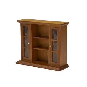 1:12 bébé maison bricolage jouet Miniature meubles en bois et cheminée modèle armoire murale avec porte double support de rangement pour décorations - Product Image 1
