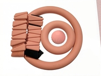 Barre lestée longue en sergé avec bords en silicone du fabricant pour l'entraînement physique, ensemble d'anneaux lestés ronds et triangulaires
