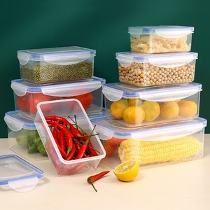 Refrigerador <span class=keywords><strong>Rectangular</strong></span> Sellado para Cocina, Caja de Almacenamiento con Tapa de Plástico, Fiambrera Calentada por Microondas - Product Image 5