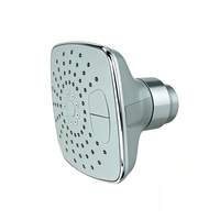 Produit phare : Robinet de salle de bain finition chromée 100x100mm avec pommeau de douche pluie et brume pour toilettes et salles de douche d'hôtel, installation facile