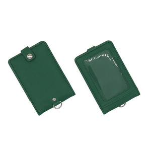 Titolare della carta di credito con Logo personalizzato stile classico-all'ingrosso pulsante titolare della carta di credito in pelle sintetica minimalista Business più popolare - Product Image 4