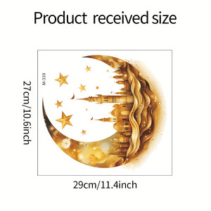 Adesivi Murali <span class=keywords><strong>a</strong></span> Forma di Luna Crescente per Decorazione Domestica, Autoadesivi in PVC, Vendita all'Ingrosso - Product Image 6