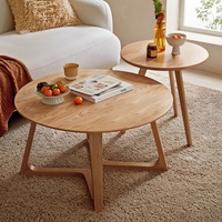 Moderner Massivholz-Eichen-Couchtisch & Beistelltisch Anpassbare Wohnzimmermöbel