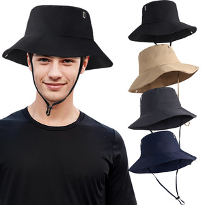 Western Cowboy Bucket <b>Hat</b> Reversible Wide Brim Quick Dry Breathable Solid Color For Fishing Hiking Outdoor Sports Adult Unisex - Product Image 1