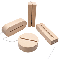 Base de lampe de nuit en bois avec prise USB 5V, lumière blanche chaude, base de lampe LED blanche pour lampe de nuit en acrylique LED