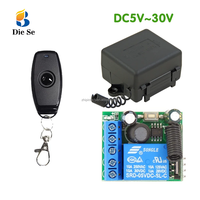 Control Remoto Inalámbrico RF de 433Mhz, Transmisor de Interruptor, Módulo Receptor de Relé de 1 Canal, DC12V 24V 30V, para Cerraduras Electrónicas/Luces/LED