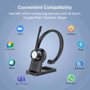 Tai Nghe Không Dây Thiết Kế Mới Tai Nghe Không Dây Khử Tiếng Ồn DSP Ai Có Micrô & Đế Sạc Cho Các Đội, Thu Phóng, <span class=keywords><strong>Skype</strong></span> - Product Image 3