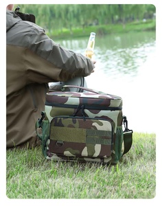 Camouflage Insulated Cooler Bag with Mesh Pocket and Adjustable Strap Portable Picnic Use All Seasons - Product Image 6