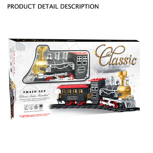 Ensemble de <span class=keywords><strong>train</strong></span> à vapeur rétro éducatif avec fumée et lumières réalistes, fonctionnant sur piles, <span class=keywords><strong>jouet</strong></span> de chemin de fer classique pour enfants, cadeau - Product Image 4