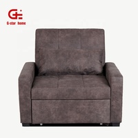 Moderne Einzels ofa garnitur Wohn möbel Klappbares Lazy Sofa Verstellbare Rückenlehne PU Leder Lounge Sessel Liege für Wohnzimmer