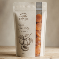 Sachet Doypack Personnalisé Mat avec Fenêtre et Fermeture Ziplock pour Ananas Séché Bio, Emballage Premium pour Snacks aux Fruits, Qualité Alimentaire SUP