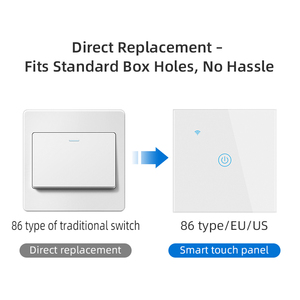 WiFi 1 Gang dokunmatik Panel zamanlayıcı abd ab çift standart akıllı anahtar telefon kontrolü için LED şerit/tavan/duvar ışıkları tek kutuplu - Product Image 2