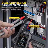 FNIRSI DMC-100 Pince ampèremétrique True RMS intelligente anti-brûlure DC/AC 600V AC 600A, multimètre électronique