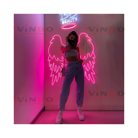Enseigne néon LED personnalisée Winbo, sans MOQ, enseigne néon ailes d'ange, décoration murale LED néon