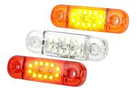 Feu de gabarit E-MARK 10-36V 12 LED, clignotant ambre, rouge, blanc pour camion, remorque, caravane