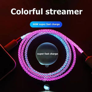 НОВИНКА <span class=keywords><strong>2026</strong></span>: Кабель для зарядки 66 Вт RGB с LED-подсветкой и синхронизацией данных, быстрая зарядка 6А, USB Type-C - Product Image 3