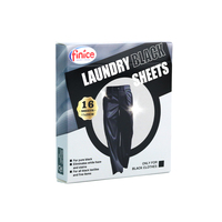 Détergent concentré léger et non parfumé Finice Eco Friendly pour linge, en feuilles noires jetables