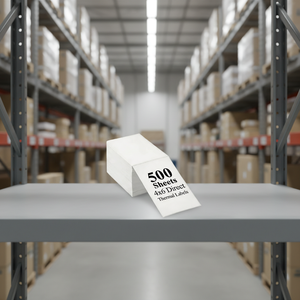 Rollo de Etiquetas Térmicas Autoadhesivas Impermeables de 4 x 6 Pulgadas, Etiqueta de Código de Barras en Blanco Directo, Hecha de Vinilo Duradero - Product Image 3