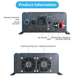<span class=keywords><strong>Convertisseur</strong></span> d'onduleur <span class=keywords><strong>de</strong></span> puissance Ups 2KW 3KW avec <span class=keywords><strong>courant</strong></span> <span class=keywords><strong>de</strong></span> charge <span class=keywords><strong>de</strong></span> 100A 12v à 110v 220v Onduleur à onde sinusoïdale pure avec télécommande - Product Image 6