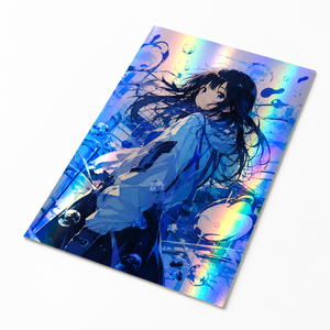 Affiches d'art personnalisées en feuille métallique, impressions holographiques métalliques Anime/<span class=keywords><strong>Manga</strong></span>, illustrations d'exposition, merchandising décoratif mural, affiches Holo Fanart - Product Image 4