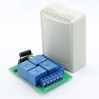 433Mhz universel sans fil télécommande AC110V 220V relais 4CH Module récepteur émetteur pour porte de Garage porte moteur lumière