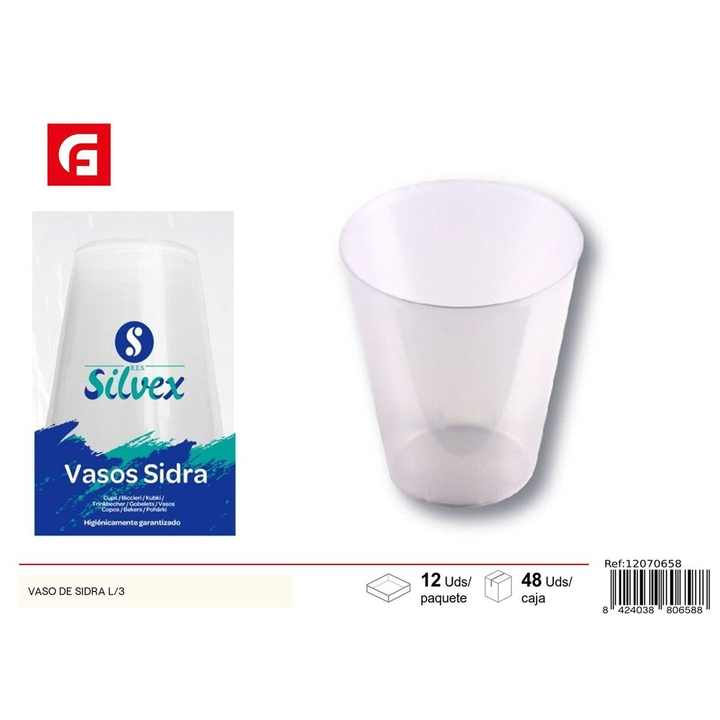 Cider glass (3 units) - Disposable utensils
