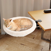 Hamac de bureau robuste pour chat Lit nid confortable pour table pour animaux de compagnie avec pince à pattes en métal