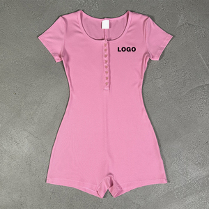 Nouvelle Collection 2026 : Combinaison de Sport Y2K Sexy pour Femme, Manches Courtes, en Coton et Spandex, 275 g/m², Idéale pour le Yoga et la Gym - Product Image 2