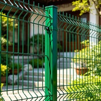 Clôture en treillis soudé 3D courbé, revêtement PVC anti-corrosion vert, 10 pieds, résistante aux UV, pour la sécurité de la cour, directement de l'usine