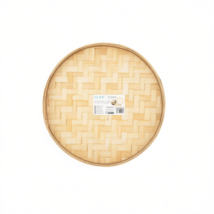 Vassoio in bambù Ilan 36 cm rotondo, intrecciato naturalmente, per servire - Product Image 1
