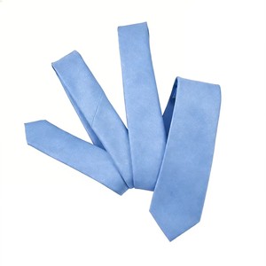 <span class=keywords><strong>Cravate</strong></span> décontractée en polyester tissé unie pour homme avec logo personnalisé, séchage rapide, à prix abordable, idéale pour les mariages et la vente en gros - Product Image 3