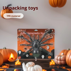 Big Black Spider Squishy <b>Toy</b> Anxiety & Stress Relief Rubber Fidget for Girls & Boys Unisex Office Pranks - Product Image 4