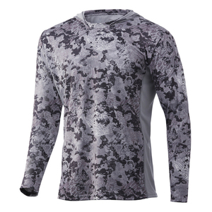 Sudadera con Capucha de Pesca para Hombre, Personalizada con Impresión Digital, 100% Poliéster, Transpirable, Protección <span class=keywords><strong>UPF</strong></span> 50, Antibacteriana, con Logotipo Impreso - Product Image 3