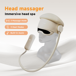 Air <span class=keywords><strong>Hot</strong></span> Com press Massage gerät Silent Design Drahtlose Kopf-und Augen massage 35 ° C-45 ° C Wärme entlastung für Migräne und Schlafmittel - Product Image 4