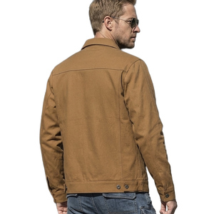 Chaqueta de Trabajo Vintage de Lona Resistente 100% Algodón con Logotipo Personalizado, Resistente a la Abrasión, con Múltiples Bolsillos y Botones Metálicos, Ropa de Trabajo OEM - Product Image 2