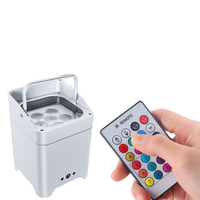 6*18W 6 en 1 Focos LED Inalámbricos Recargables con Batería, Control por APP DMX512, Iluminación Profesional para Escenarios RGBWA+UV, DJ, IP33, Alto CRI